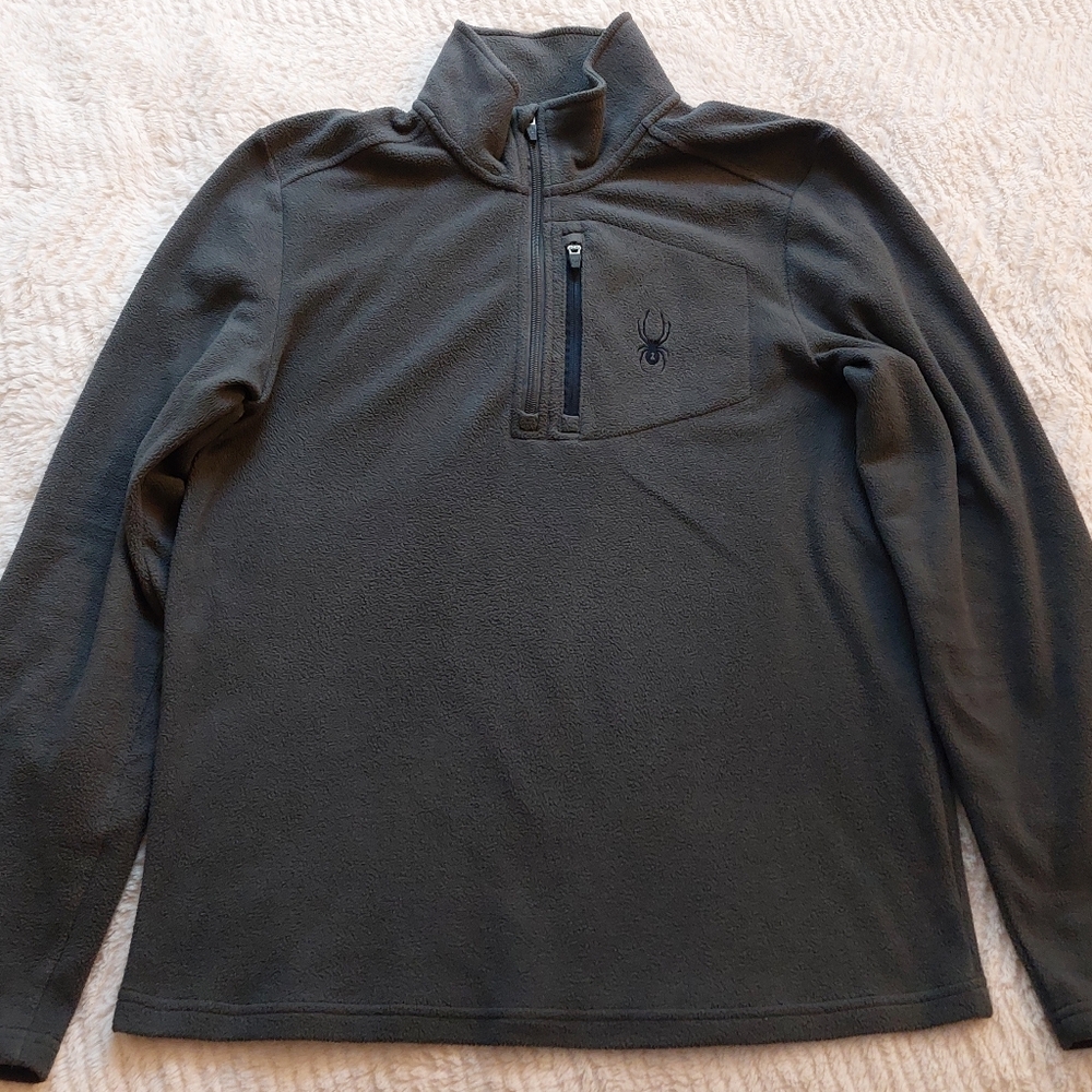Spyder Fleece Quarter Zip Grey Pullover